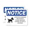 Signmission Livestock Guardian Dog On Duty OSHA Notice Sign, Plastic, 10in W x 7in L, 2PK OS-2PACK-NS-P-710-L-14022 - alternate 1